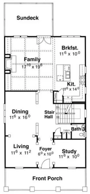 Main Floor Plan for House Plan #124903