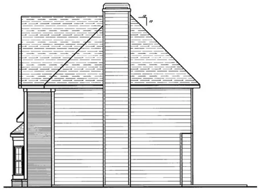 Right Elevation for House Plan #126622