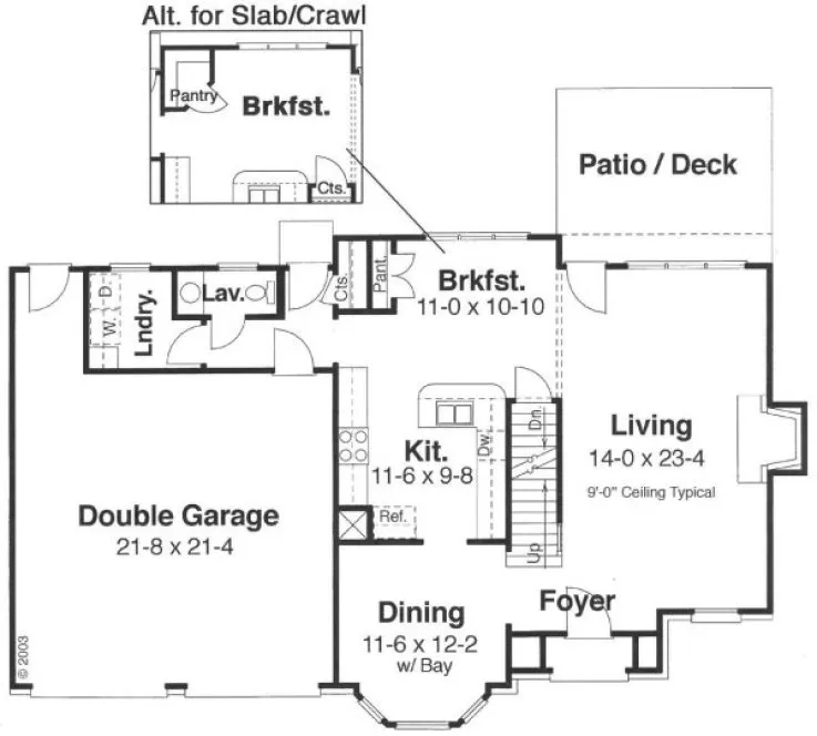Main Floor Plan for House Plan #126622