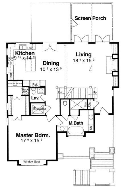 Main Floor Plan for House Plan #128043