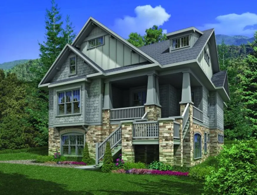 Full Rendering for House Plan #128043