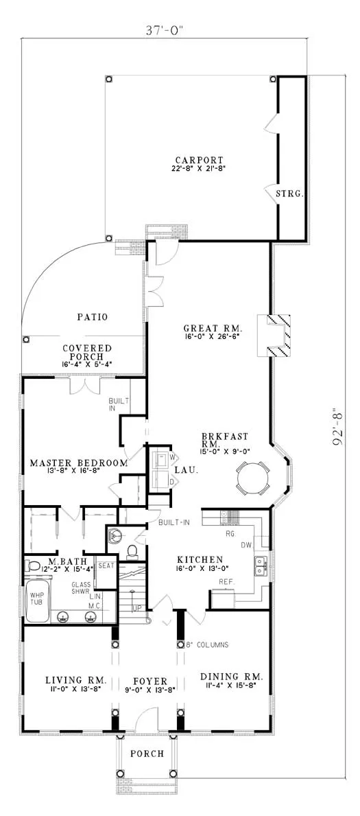 Main Floor Plan for House Plan #314010