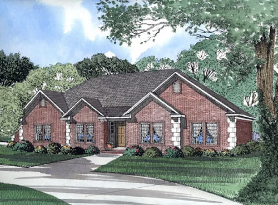 Full Rendering for House Plan #310110