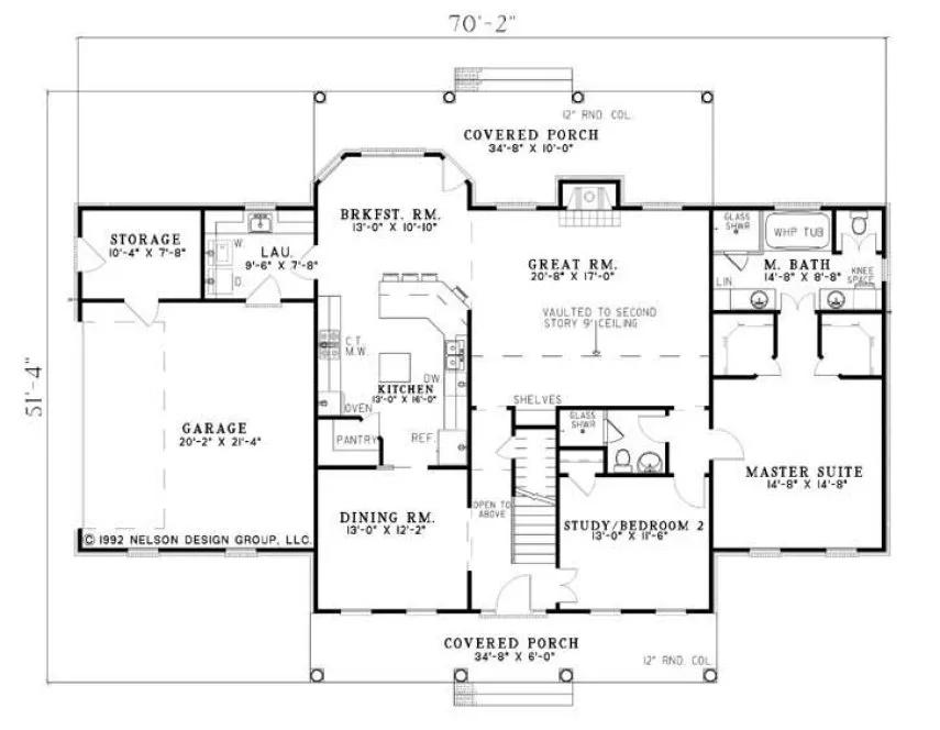 Main Floor Plan for House Plan #311110
