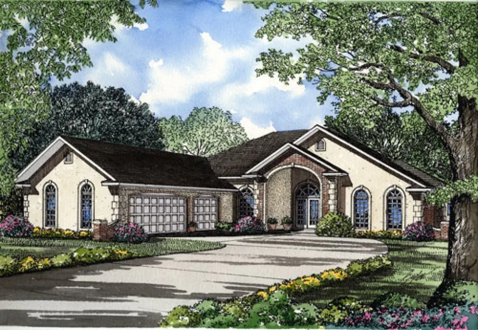 Full Rendering for House Plan #312110