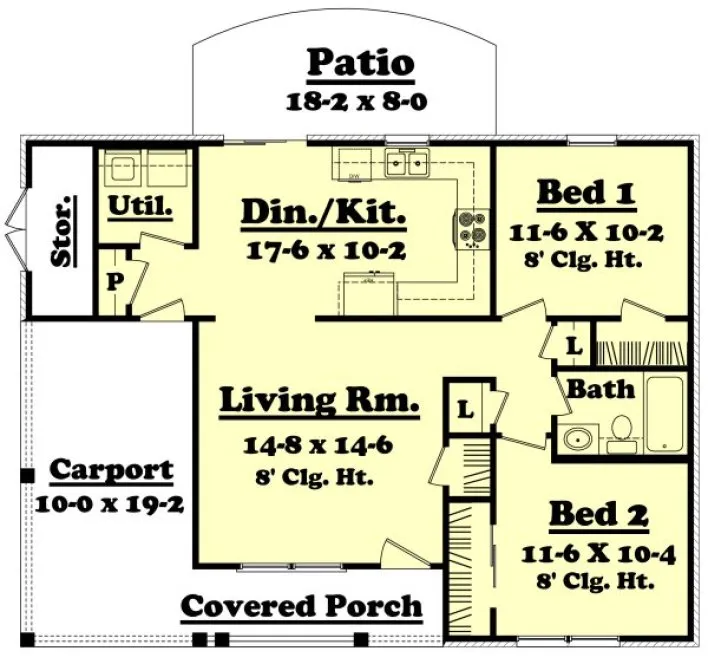 Main Floor Plan for House Plan #300612