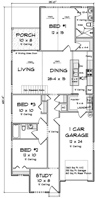 Main Floor Plan for House Plan #243631