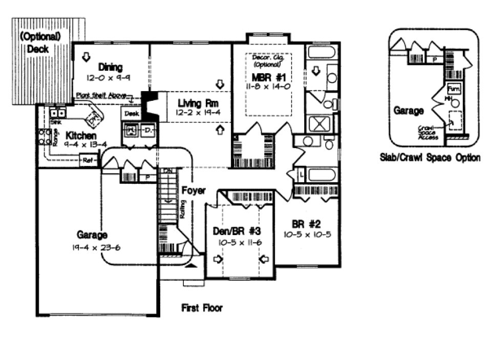 Main Floor Plan for House Plan #186142