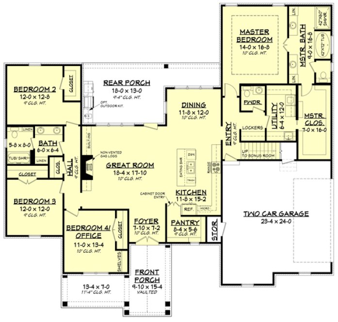 Main Floor Plan for House Plan #303732