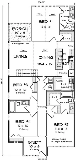 Main Floor Plan for House Plan #245561