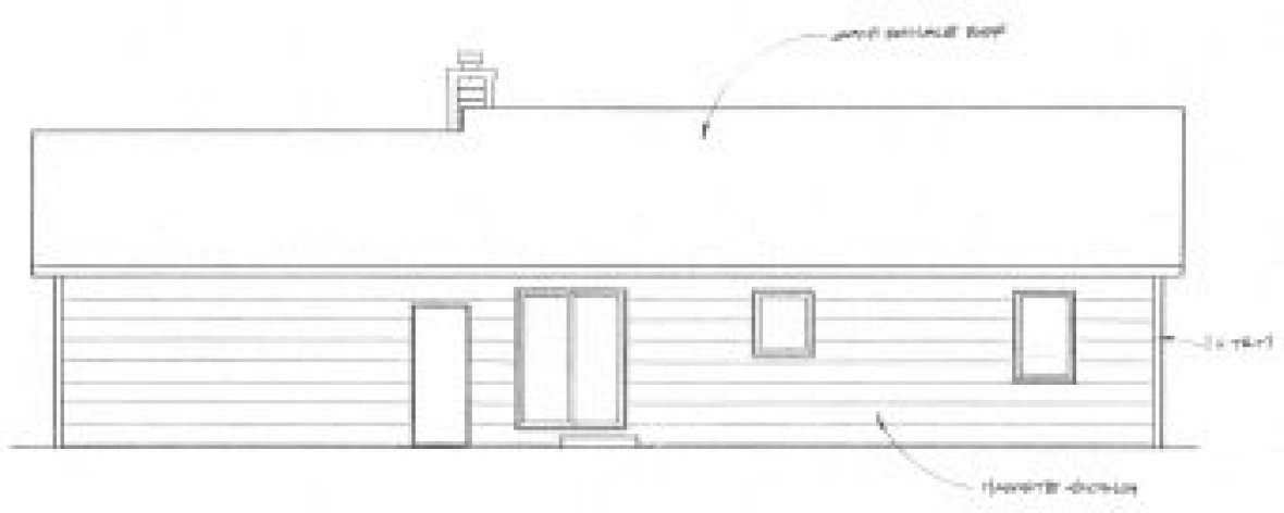 Rear Elevation for House Plan #354880