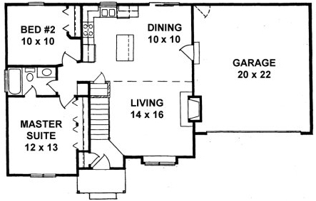 Main Floor Plan for House Plan #354880