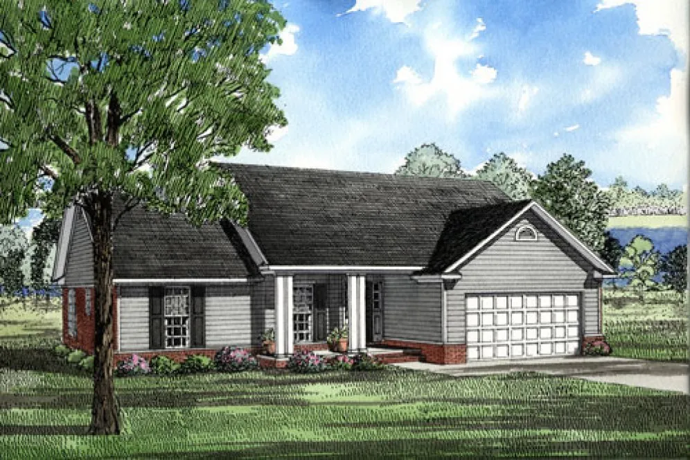 Full Rendering for House Plan #313110