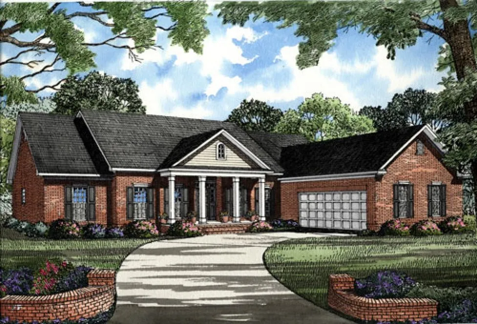 Full Rendering for House Plan #318110