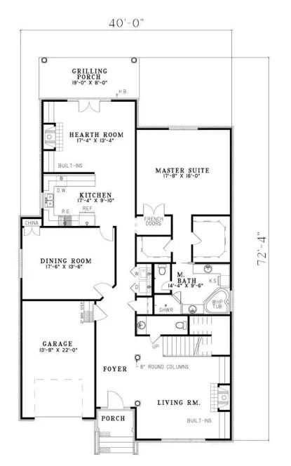 Main Floor Plan for House Plan #314210
