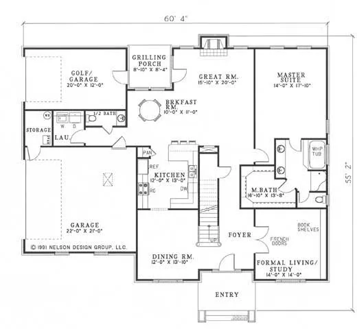 Main Floor Plan for House Plan #315210