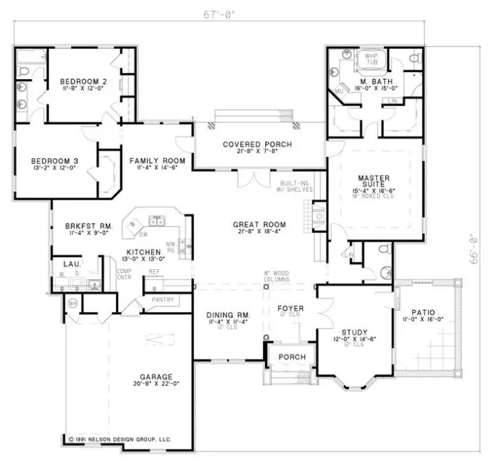 Main Floor Plan for House Plan #318210