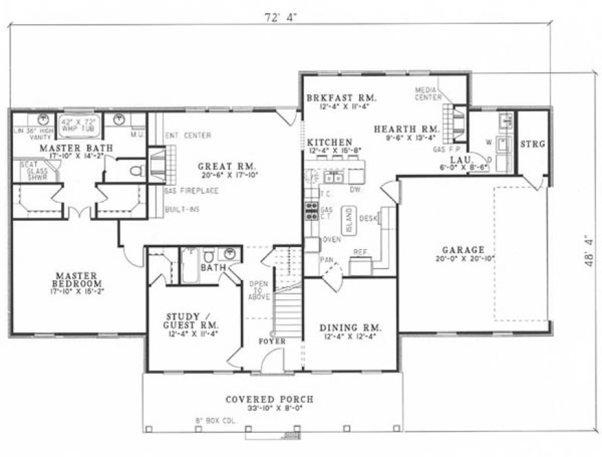 Main Floor Plan for House Plan #319210