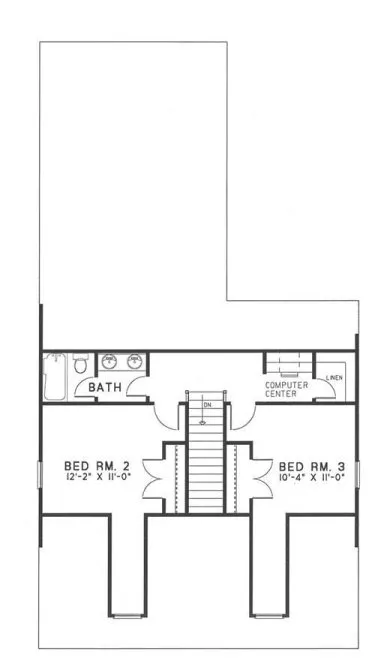Second Floor Plan for House Plan #312310