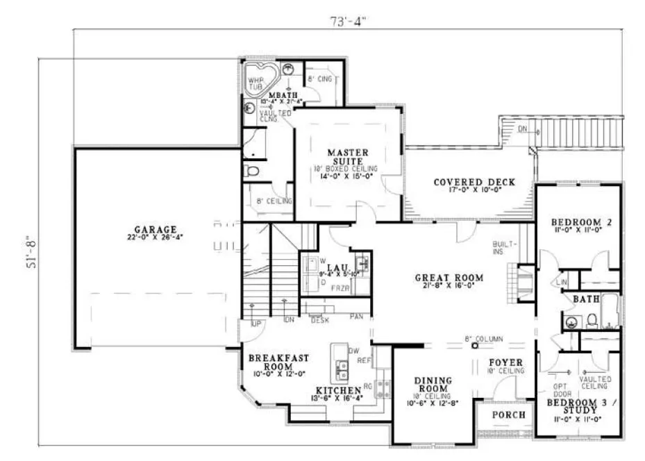Main Floor Plan for House Plan #316310