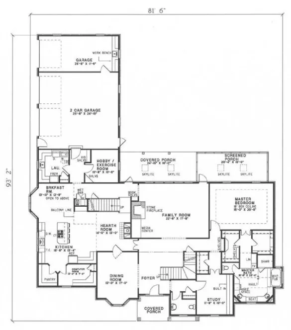 Main Floor Plan for House Plan #318310