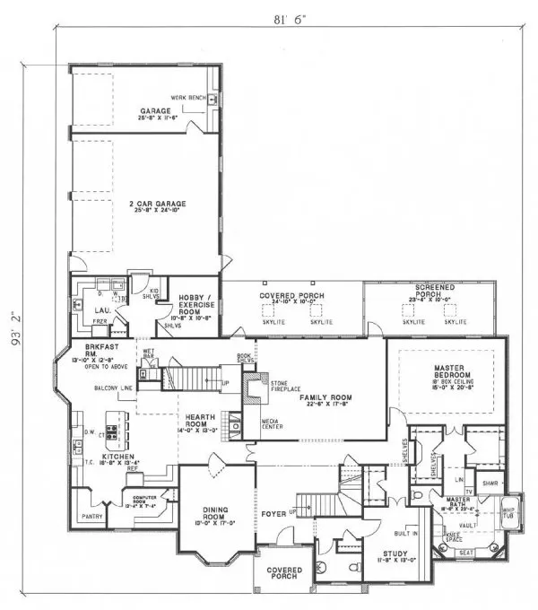 Main Floor Plan for House Plan #318310