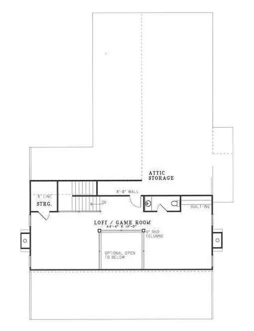 Second Floor Plan for House Plan #319310