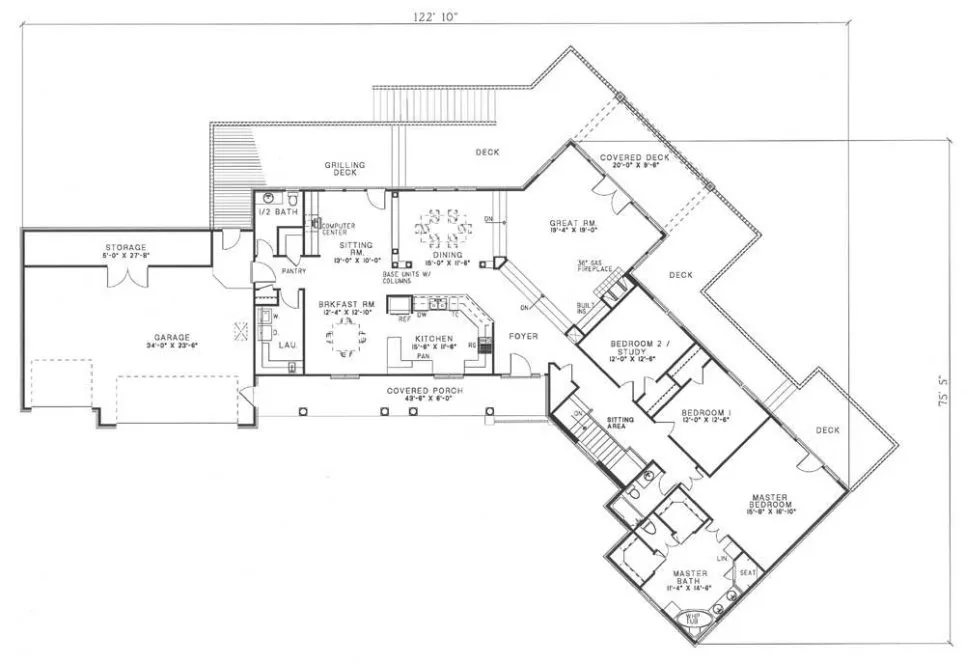 Main Floor Plan for House Plan #314410