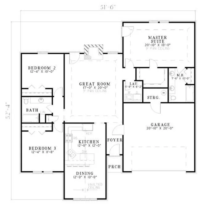 Main Floor Plan for House Plan #315410