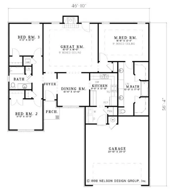 Main Floor Plan for House Plan #316410