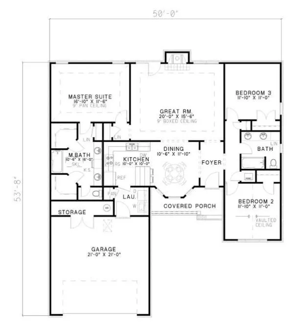 Main Floor Plan for House Plan #318410