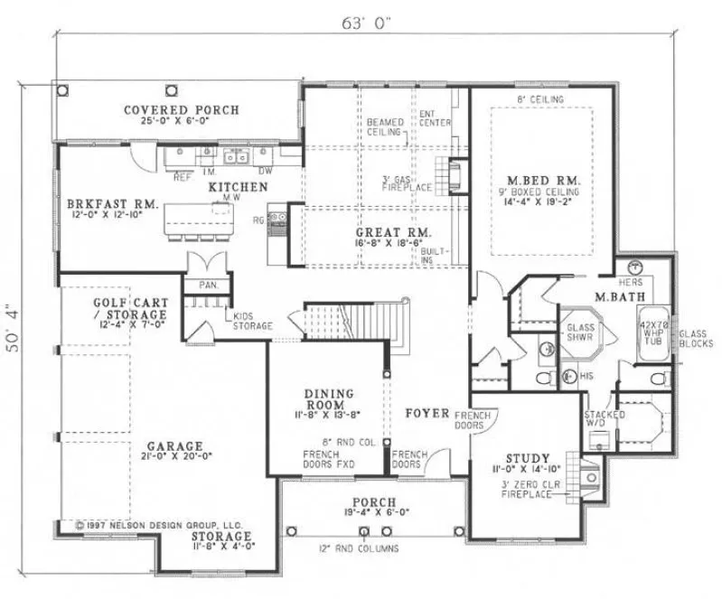 Main Floor Plan for House Plan #311510