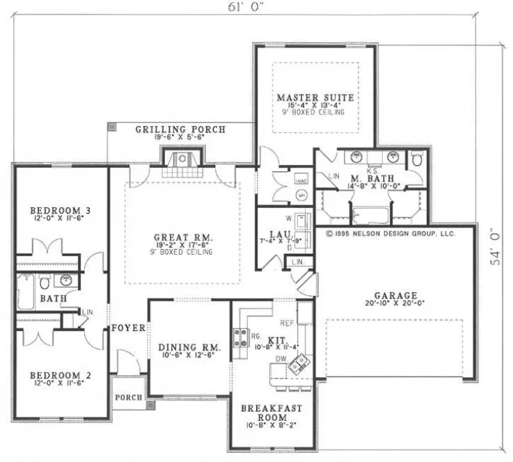 Main Floor Plan for House Plan #313510