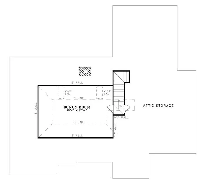 Second Floor Plan for House Plan #314510