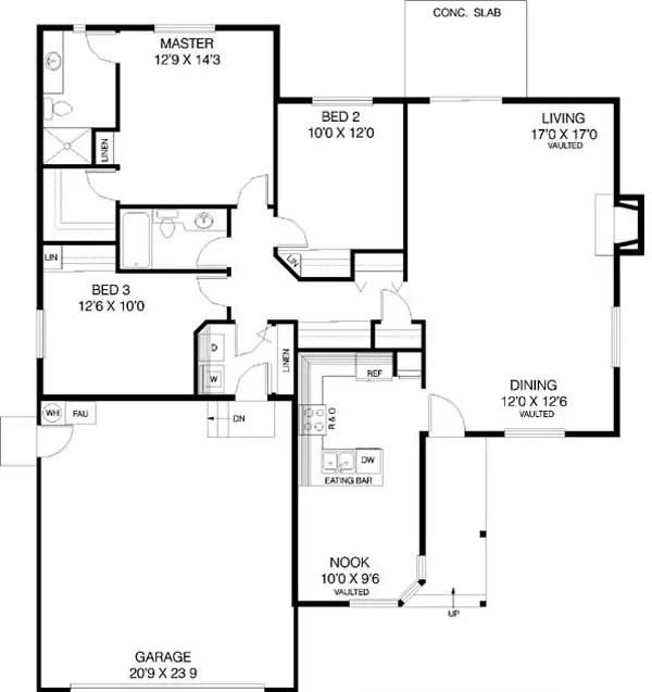 Main Floor Plan for House Plan #161130