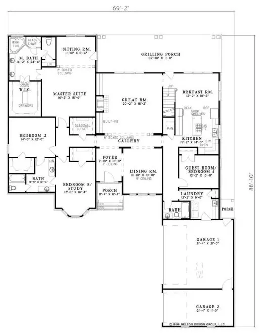 Main Floor Plan for House Plan #319710