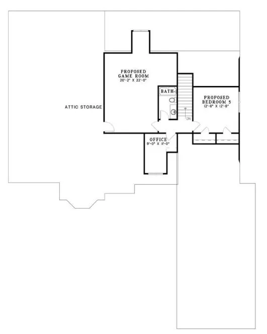 Second Floor Plan for House Plan #319710