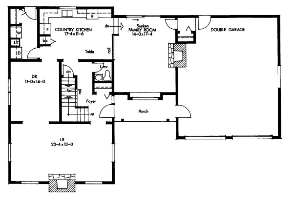 Main Floor Plan for House Plan #200232