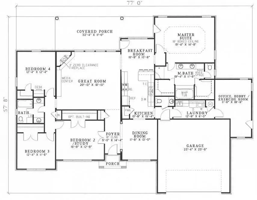 Main Floor Plan for House Plan #316510