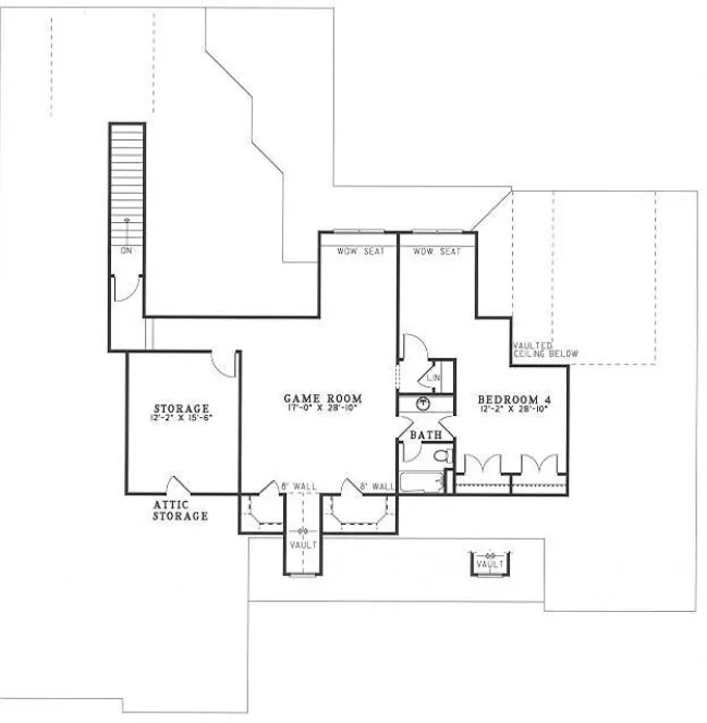Second Floor Plan for House Plan #317510