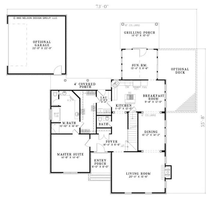 Main Floor Plan for House Plan #310610