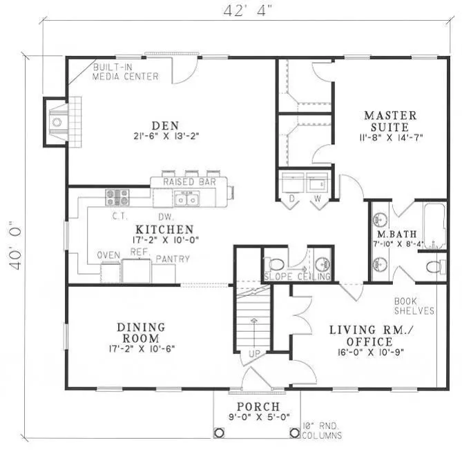 Main Floor Plan for House Plan #312610