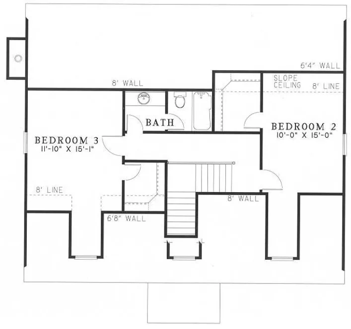 Second Floor Plan for House Plan #312610
