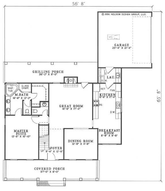 Main Floor Plan for House Plan #313610