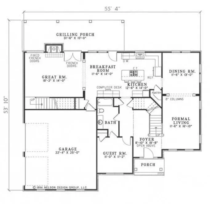 Main Floor Plan for House Plan #314610