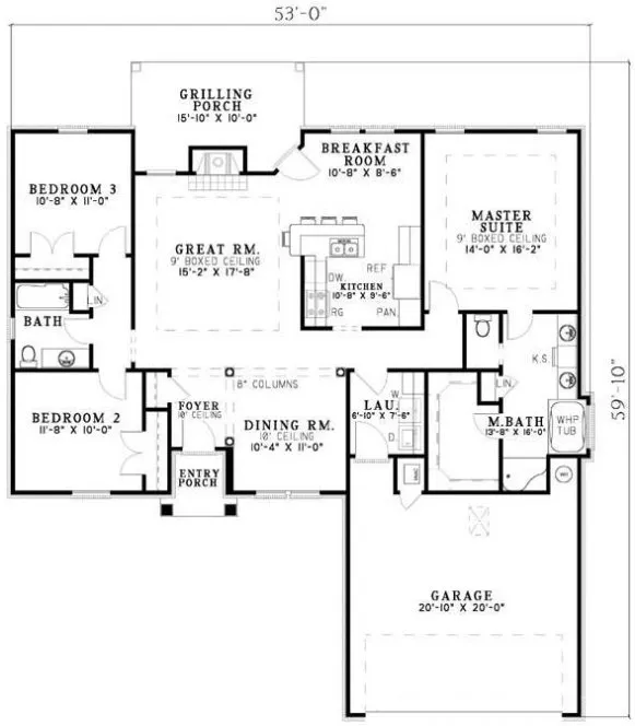 Main Floor Plan for House Plan #315610
