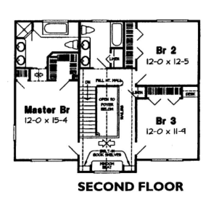 Second Floor Plan for House Plan #184242