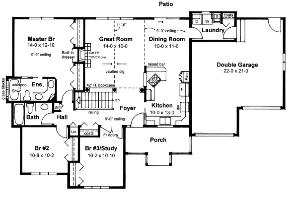Main Floor Plan for House Plan #200948