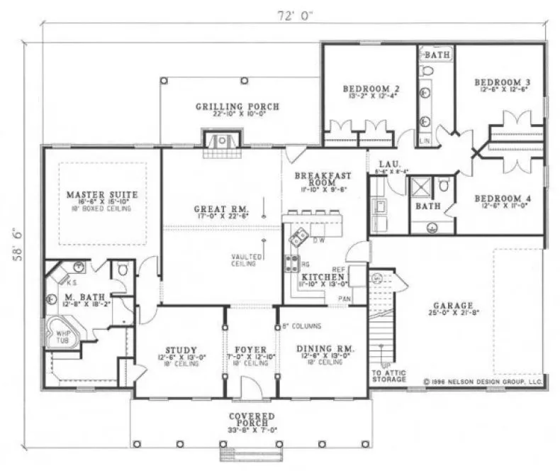 Main Floor Plan for House Plan #317610