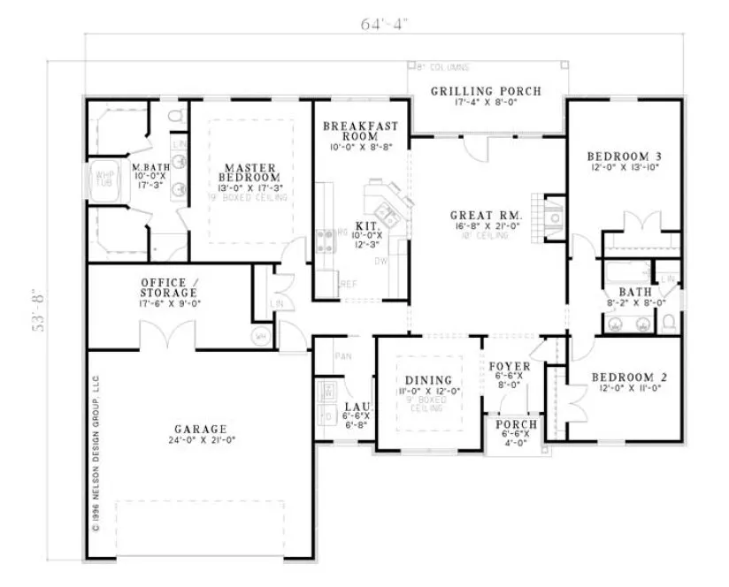 Main Floor Plan for House Plan #318610